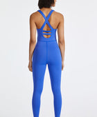 Crisscross Back Wide Strap Active Jumpsuit - Body By J'ne