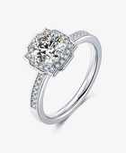 1 Carat Moissanite 925 Sterling Silver Halo Ring - Body By J'ne