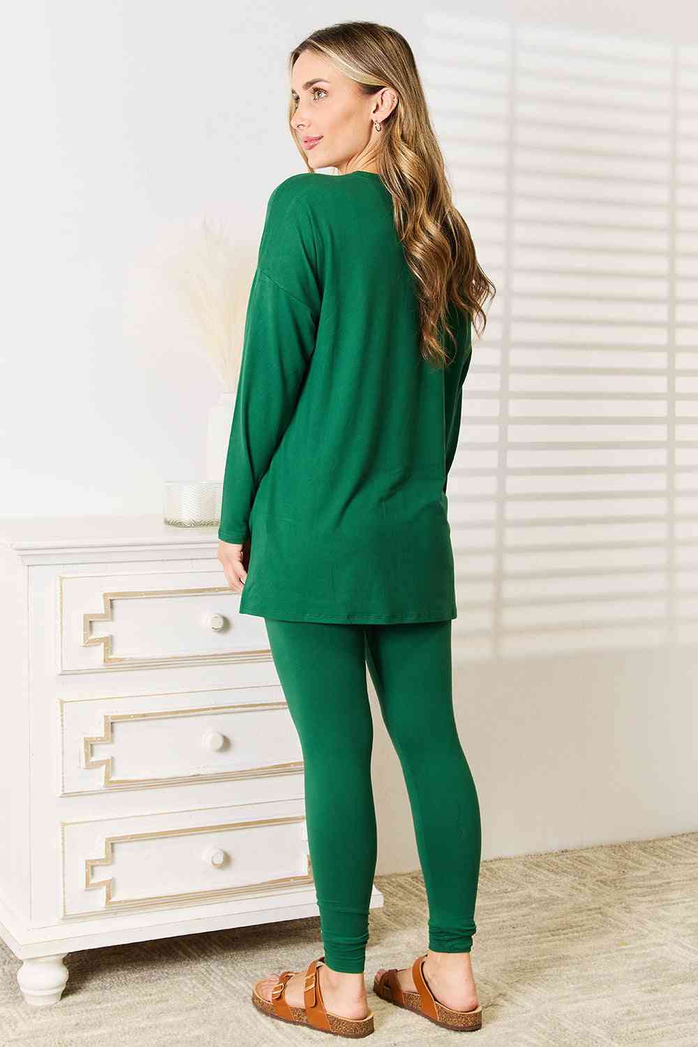 Lazy Days Full Size Long Sleeve Top and Leggings Set - Body By J'ne