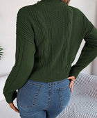 Cable-Knit Buttoned Round Neck Sweater - Body By J'ne