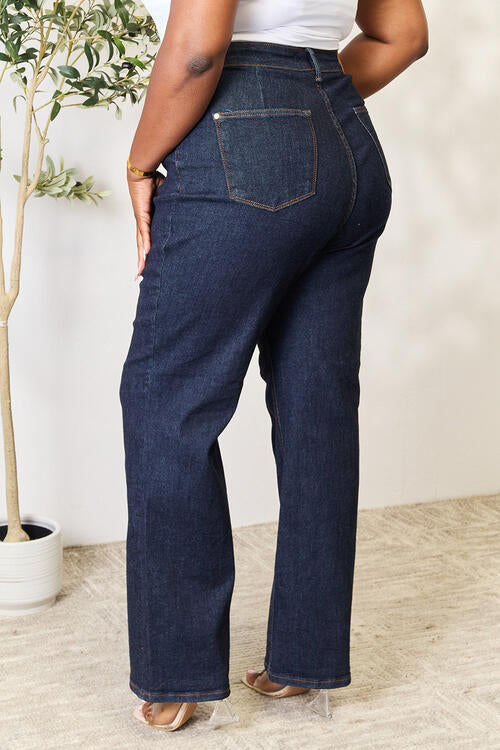 Full Size High Waist Wide Leg Jeans - Body By J'ne