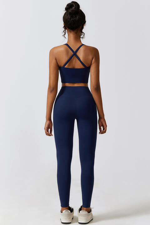 Crisscross Sports Bra and Leggings Set - Body By J'ne