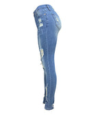 Distressed Buttoned Jeans with Pockets - Body By J'ne