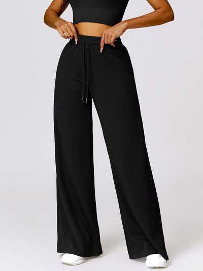 Drawstring High Waist Active Pants - Body By J'ne