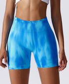 Tie-Dye Wide Waistband Active Shorts - Body By J'ne