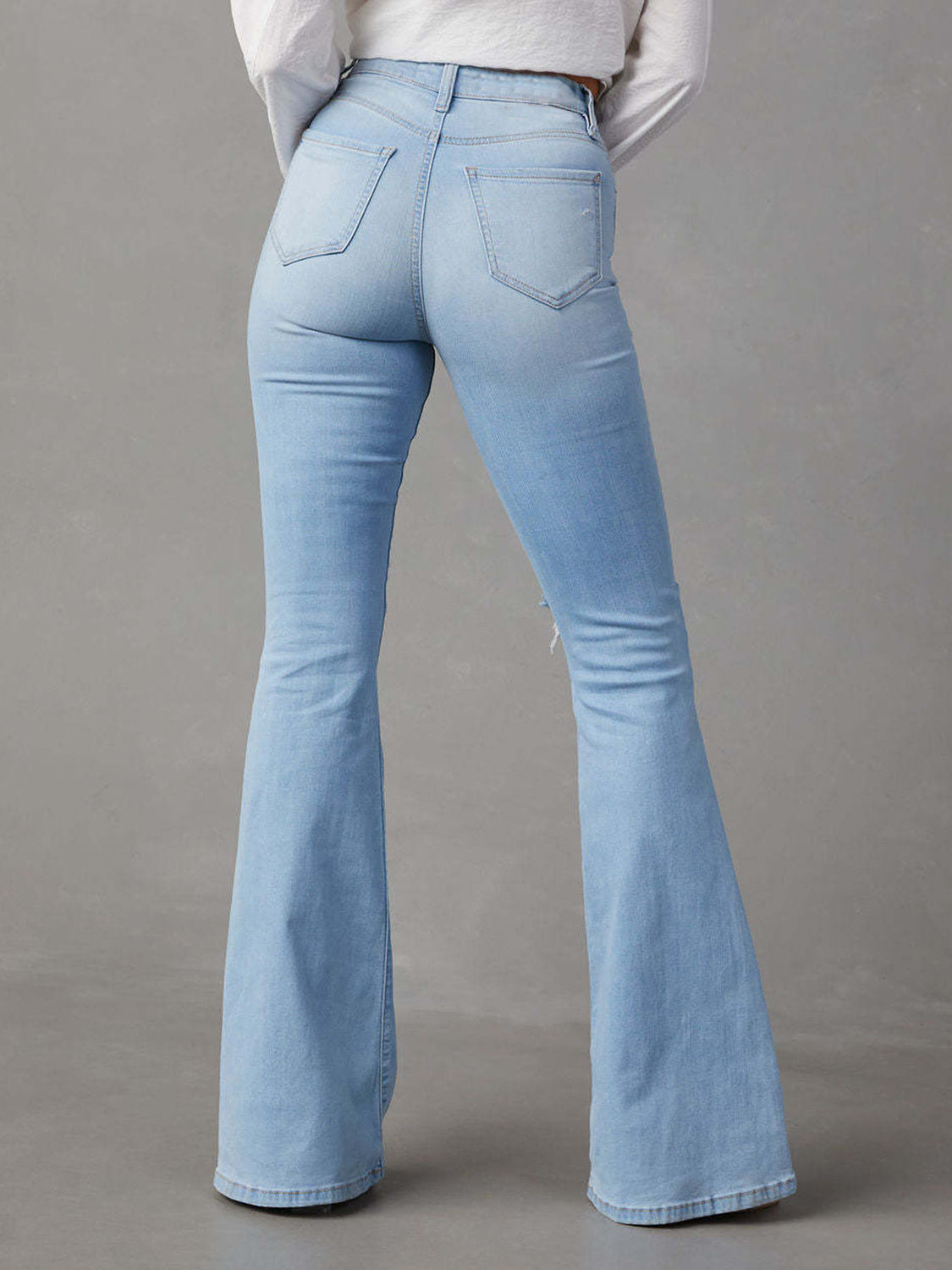 Distressed Bootcut Jeans with Pockets - Body By J'ne