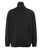 Turtleneck Dropped Shoulder Slit Sweater - Body By J'ne