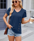 V-Neck Short Sleeve T-Shirt - Body By J'ne