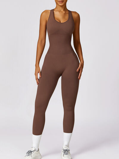 Cutout Racerback Active Jumpsuit - Body By J'ne