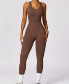 Cutout Racerback Active Jumpsuit - Body By J'ne