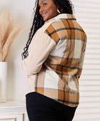 Plaid Print Dropped Shoulder Shirt - Body By J'ne