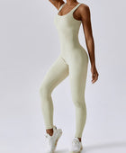 Wide Strap Sleeveless Active Jumpsuit - Body By J'ne