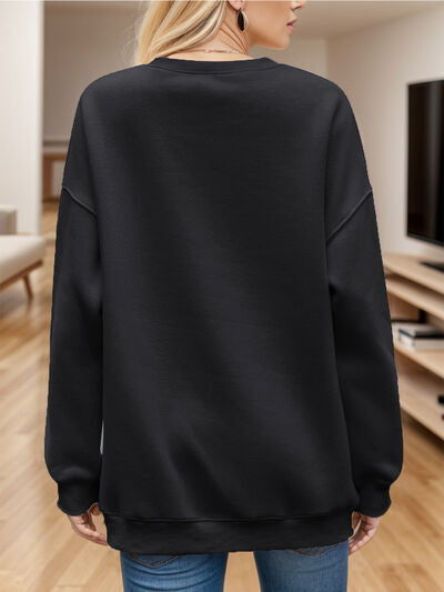 Round Neck Long Sleeve Sweatshirt - Body By J'ne