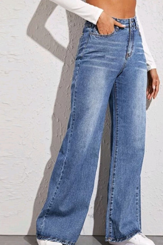 High Waist Wide Leg Jeans - Body By J'ne