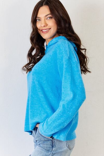 Full Size Long Sleeve Cozy Hoodie - Body By J'ne