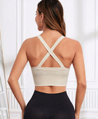 Crisscross Scoop Neck Active Bra - Body By J'ne