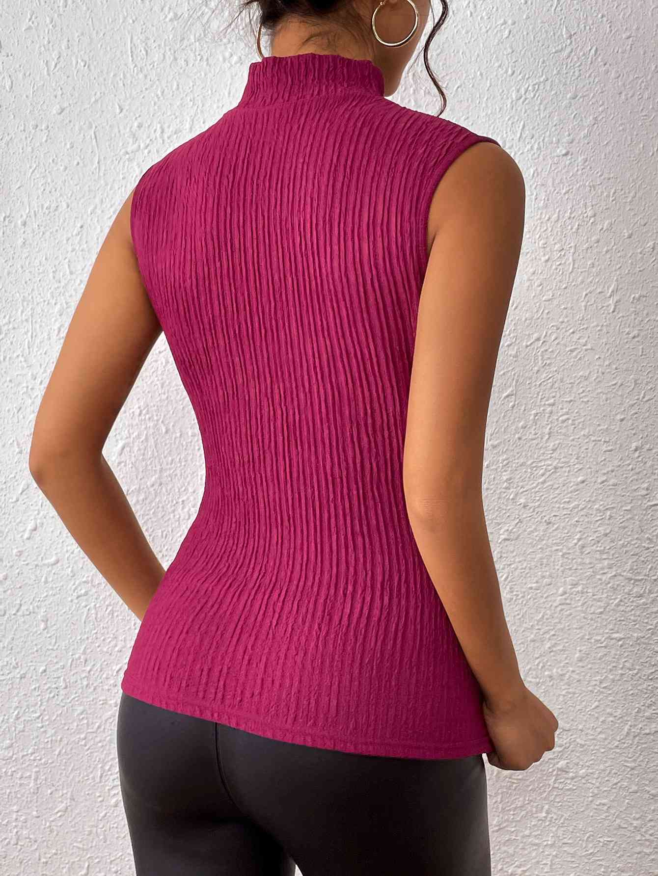 Turtleneck Sleeveless Tank - Body By J'ne