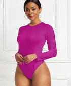 Round Neck Long Sleeve Bodysuit - Body By J'ne