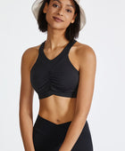 Ruched Crisscross Active Tank - Body By J'ne