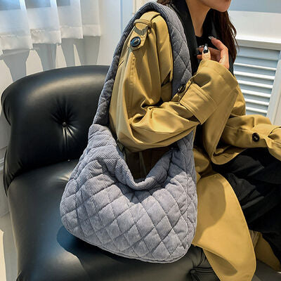 Corduroy Medium Shoulder Bag - Body By J'ne