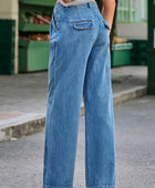 Buttoned Wide Leg Jeans with Pockets - Body By J'ne