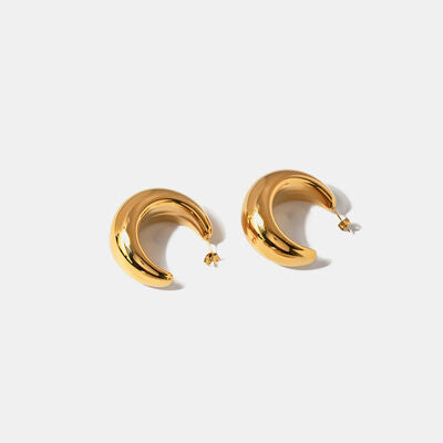 Stainless Steel 18K Gold-Plated  Earrings - Body By J'ne