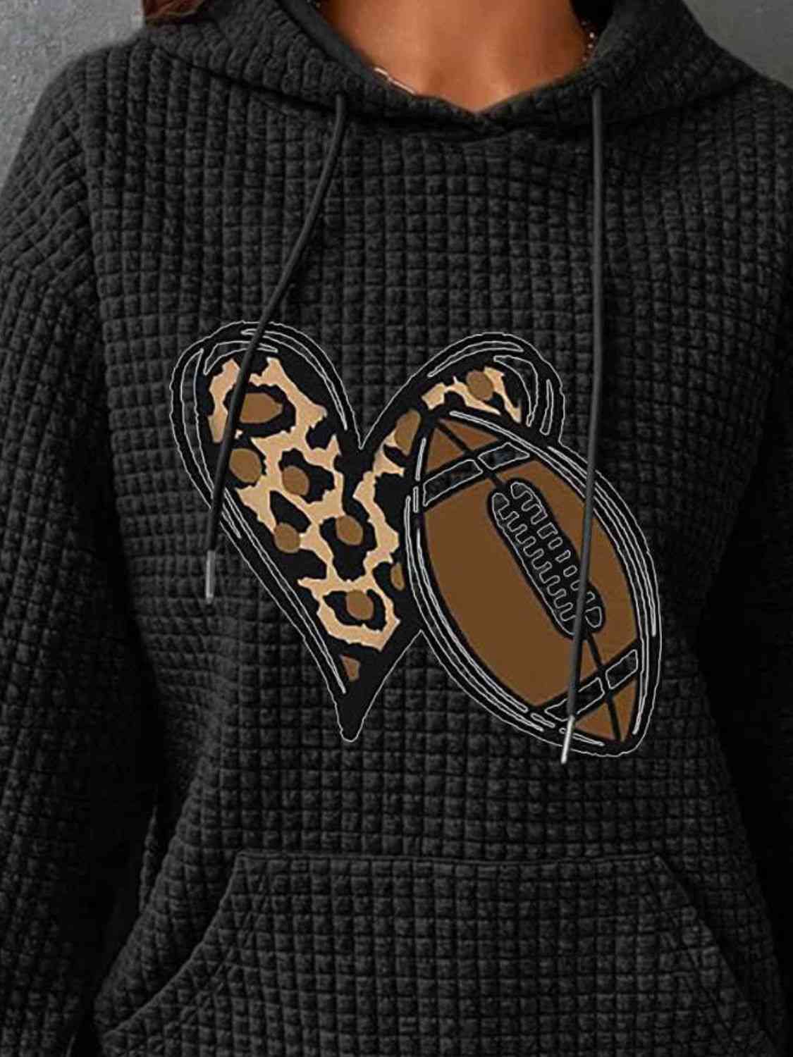 Heart & Football Graphic Hoodie - Body By J'ne