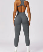 Cutout Racerback Active Jumpsuit - Body By J'ne