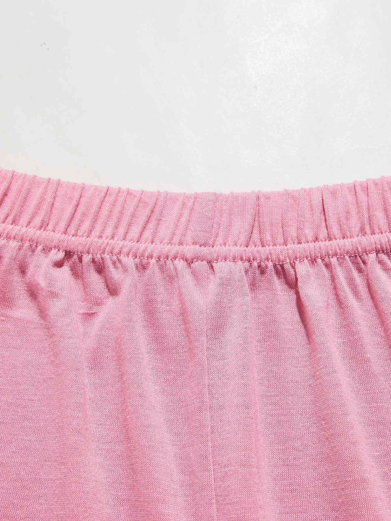 V-Neck Lace Trim Slit Cami and Pants Pajama Set - Body By J'ne