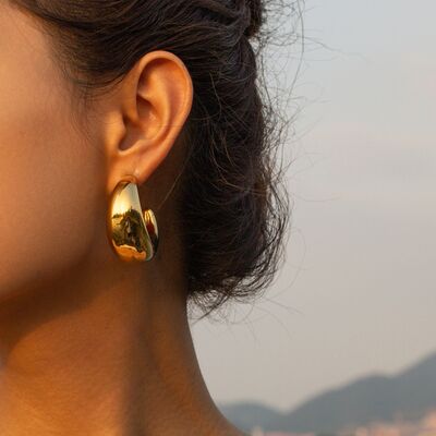 Stainless Steel 18K Gold-Plated  Earrings - Body By J'ne