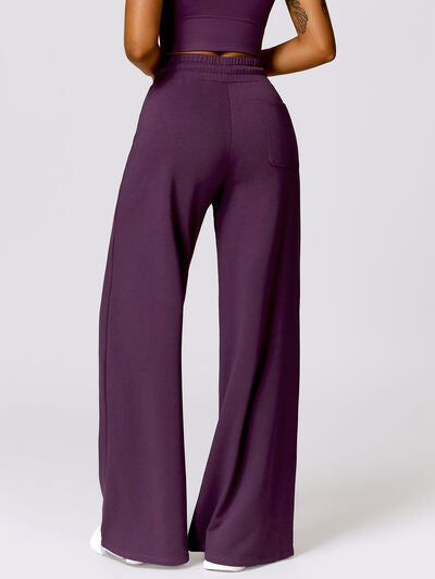 Drawstring High Waist Active Pants - Body By J'ne