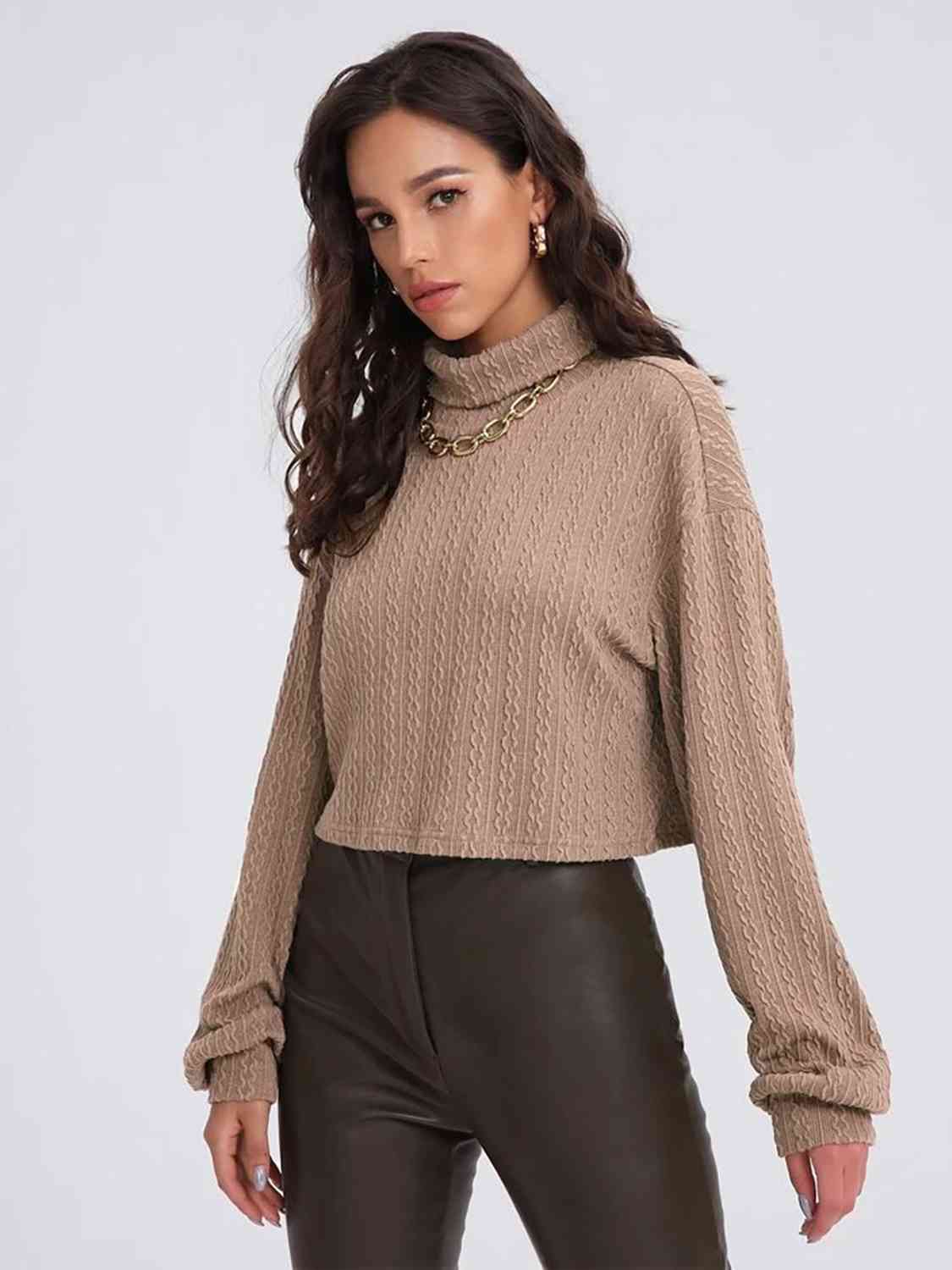 Turtleneck Long Sleeve Top - Body By J'ne