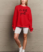 Full Size IT'S FALL Y'ALL Graphic Sweatshirt - Body By J'ne