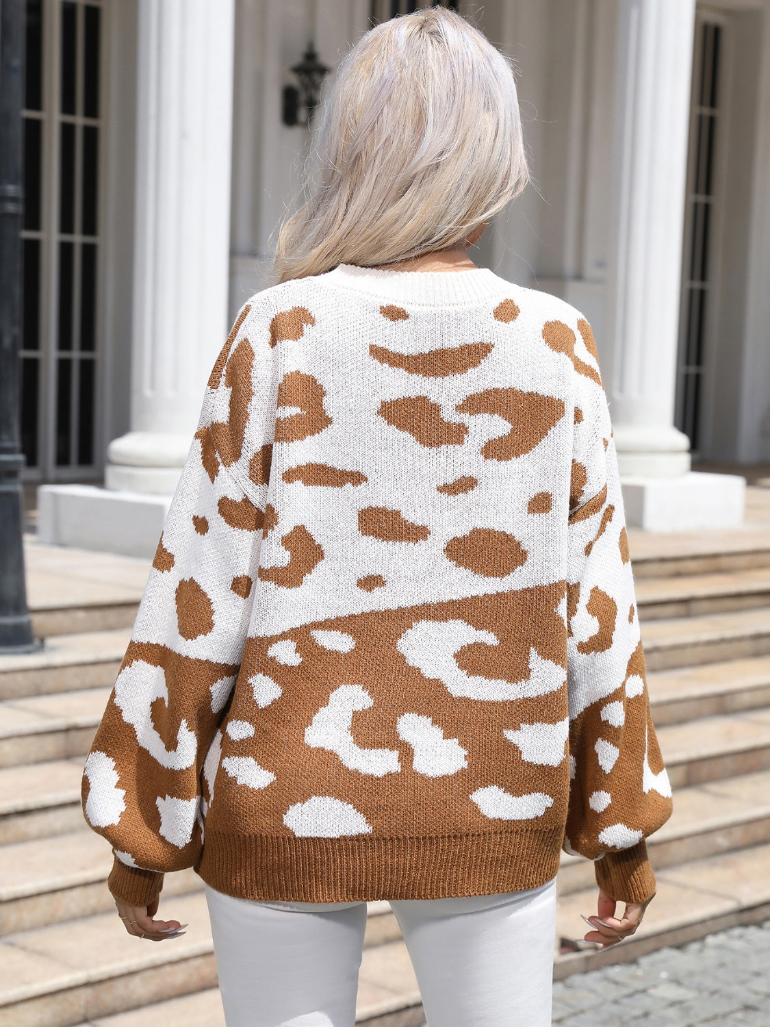 Leopard Drop Shoulder Sweater - Body By J'ne