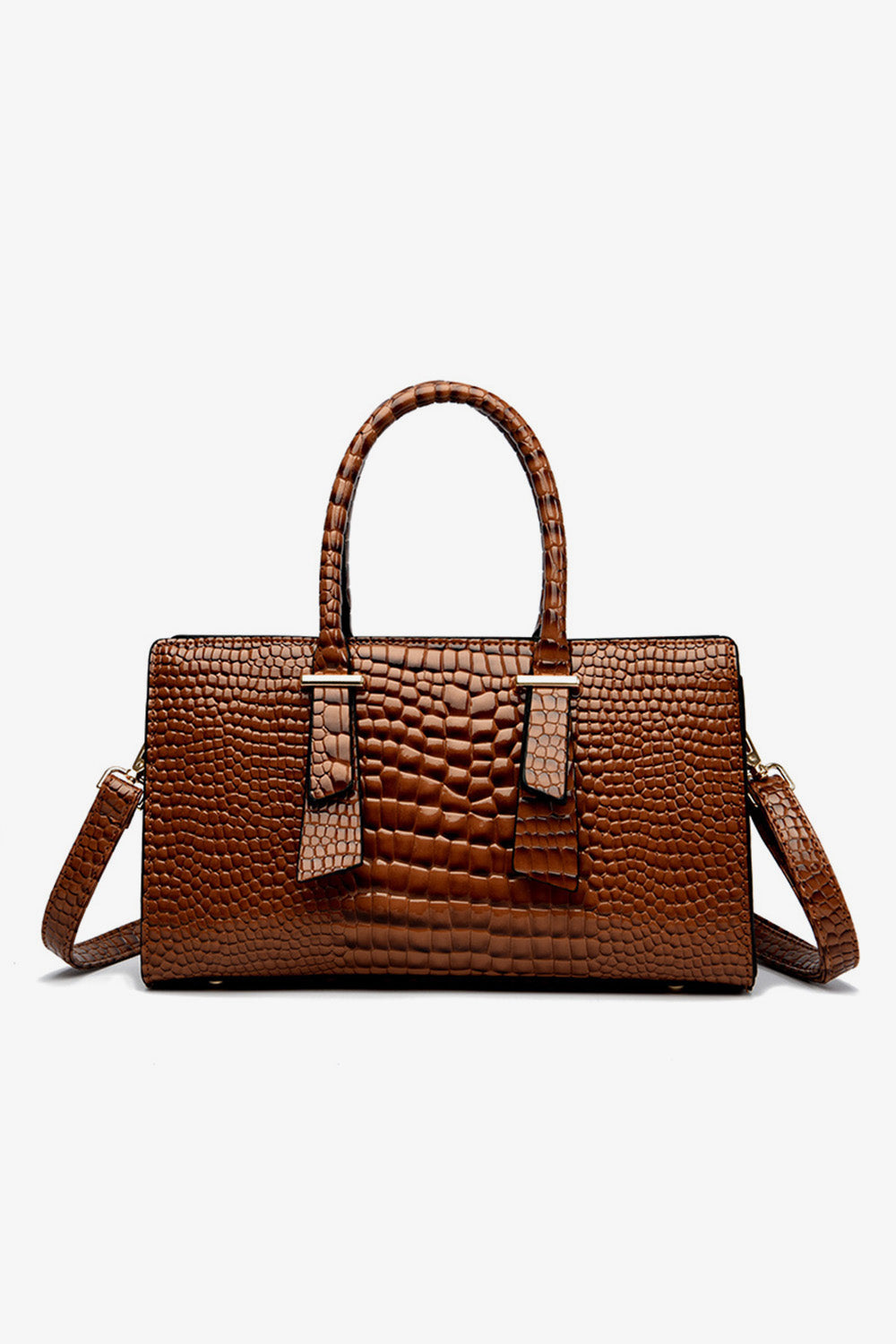 Textured PU Leather Handbag - Body By J'ne