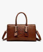 Textured PU Leather Handbag - Body By J'ne