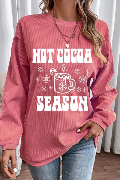 HOT COCOA SEASON Round Neck Sweatshirt - Body By J'ne