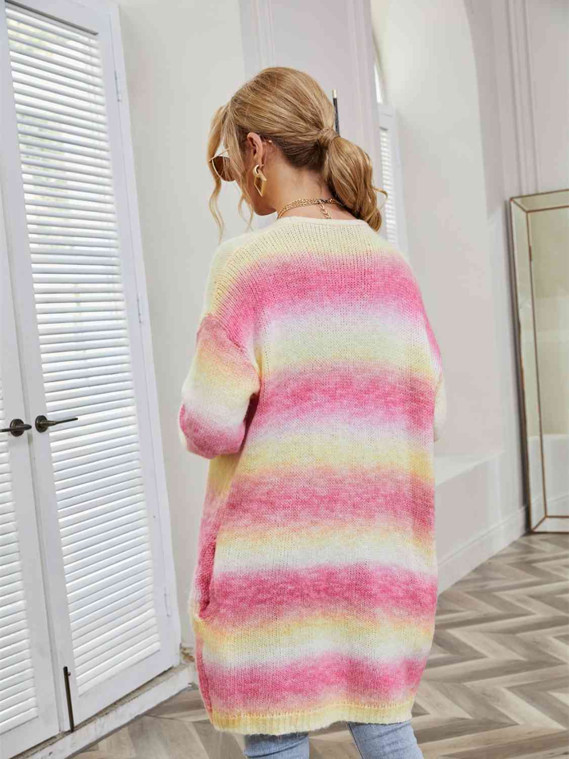 Full Size Gradient Open Front Cardigan - Body By J'ne