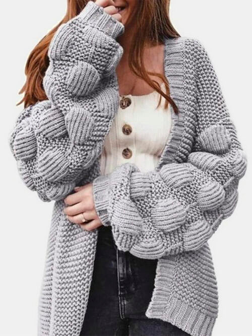 Open Front Long Sleeve Cardigan - Body By J'ne