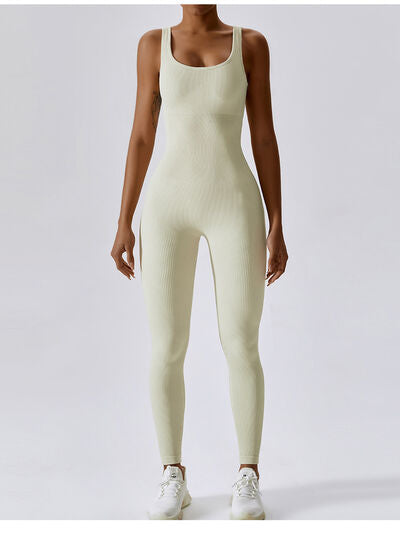 Wide Strap Sleeveless Active Jumpsuit - Body By J'ne