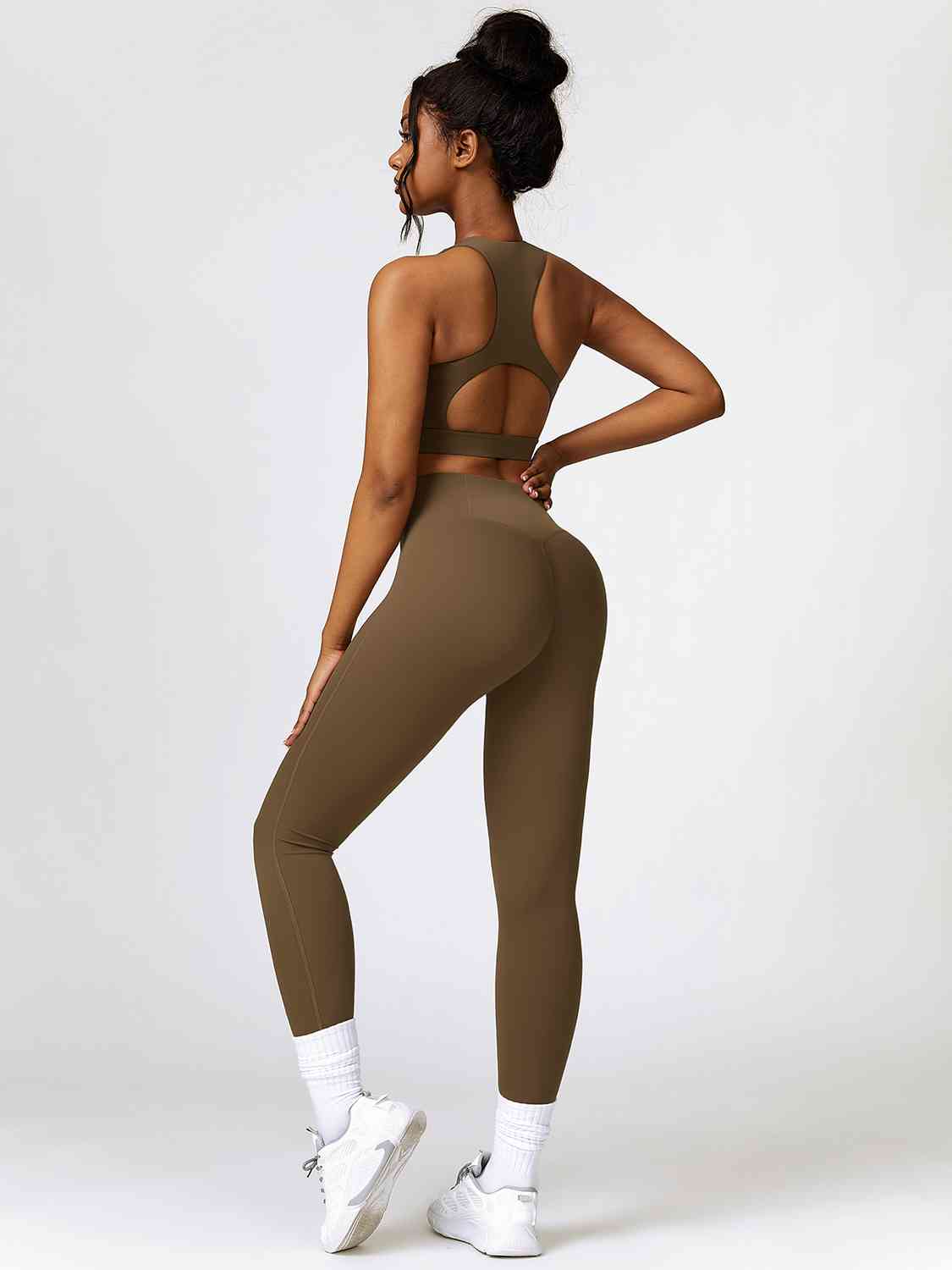 Cutout Cropped Sport Tank and Leggings Set - Body By J'ne