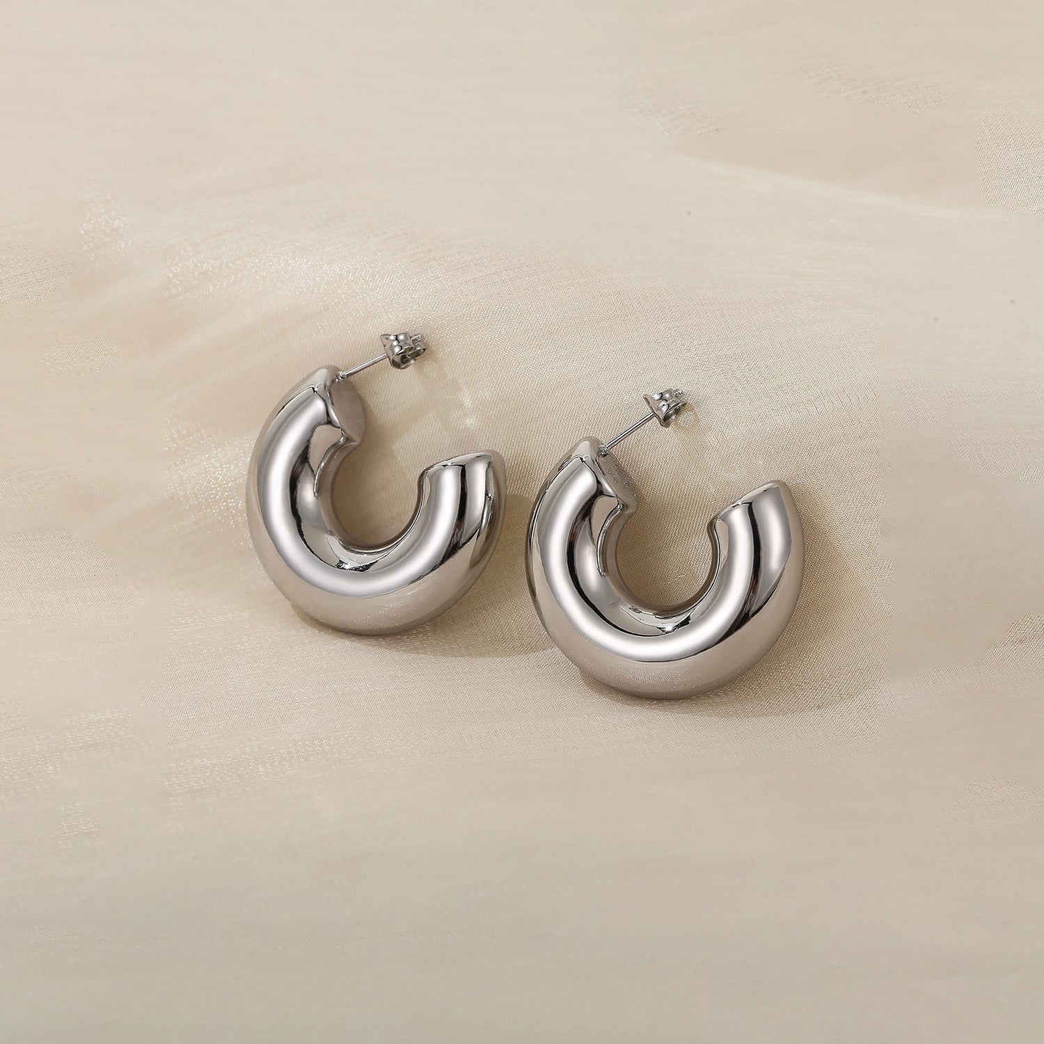 Stainless Steel C-Hoop Earrings - Body By J'ne