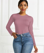 Round Neck Long Sleeve Bodysuit - Body By J'ne