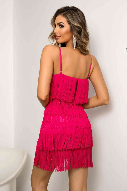 The Gabriella Fringe Mini Dress - Body By J'ne