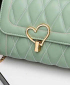 Heart Buckle PU Leather Crossbody Bag - Body By J'ne