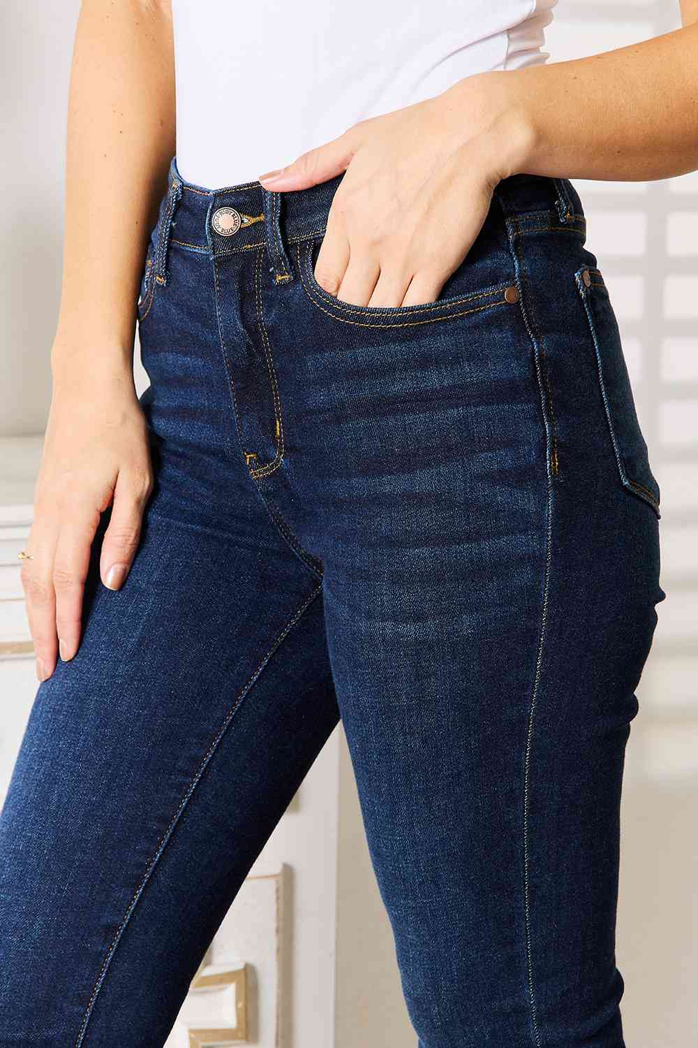 Full Size Skinny Jeans with Pockets - Body By J'ne