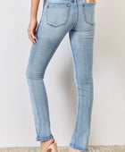 Full Size Mid Rise Y2K Slit Bootcut Jeans - Body By J'ne