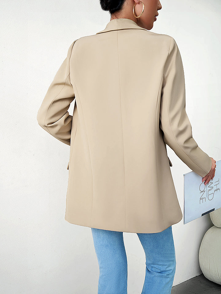 Lapel Collar Long Sleeve Blazer - Body By J'ne