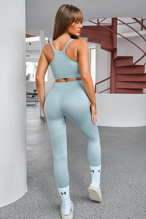 Tank Cropped Active Top and Pants Set - Body By J'ne