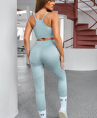 Tank Cropped Active Top and Pants Set - Body By J'ne